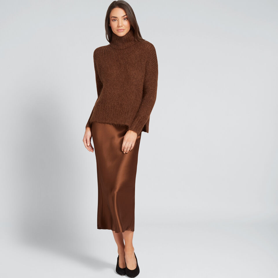 Mohair Roll Neck Knit  