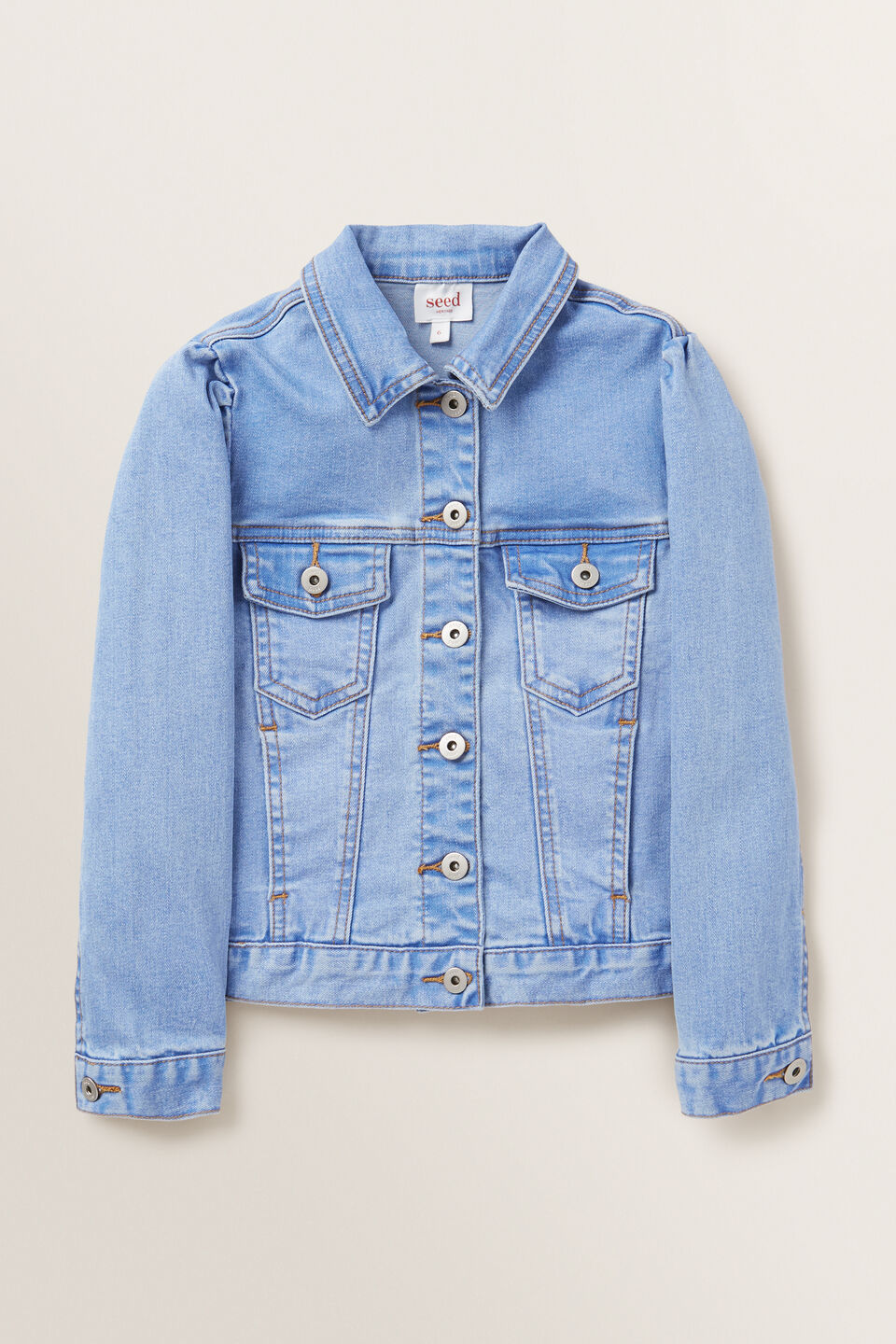 Puff Sleeve Denim Jacket  
