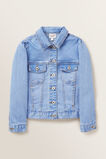 Puff Sleeve Denim Jacket    hi-res