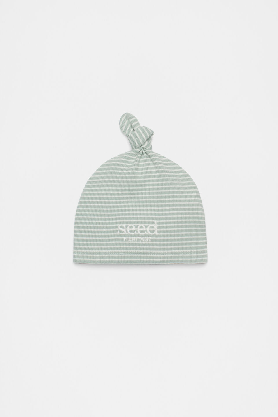 Core Logo Knot Hat  Sage Stripe