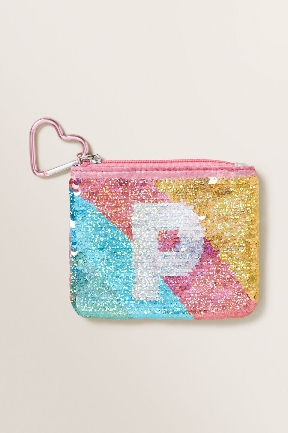 Sequin Initial Purse  