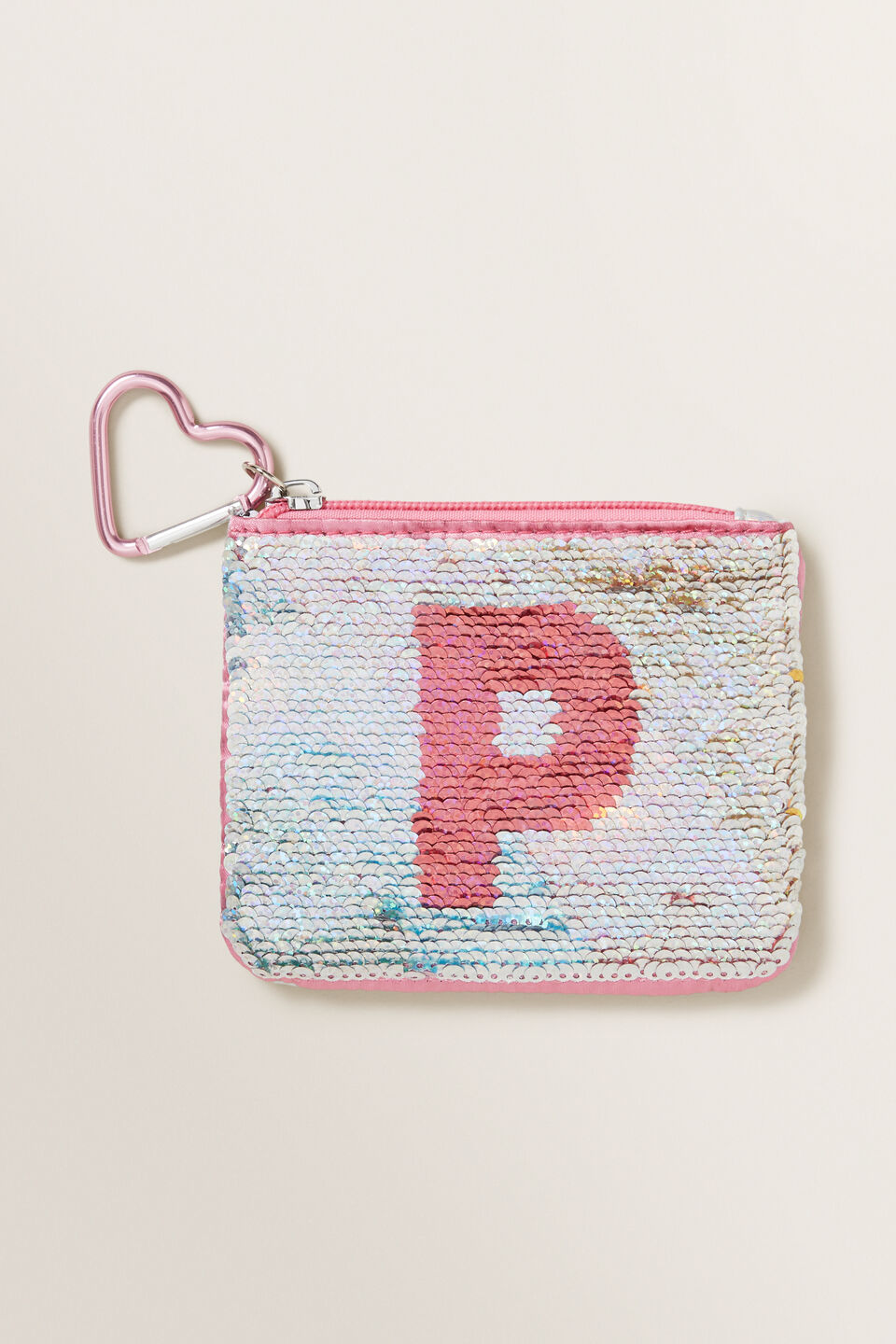Sequin Initial Purse  