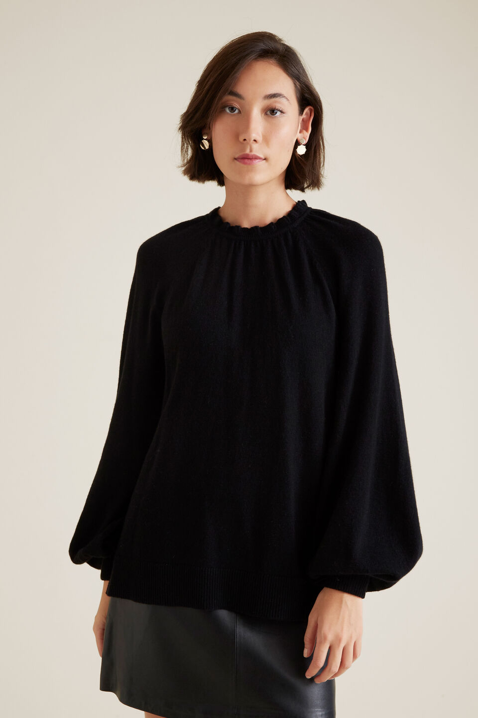 Frill Neck Knit  