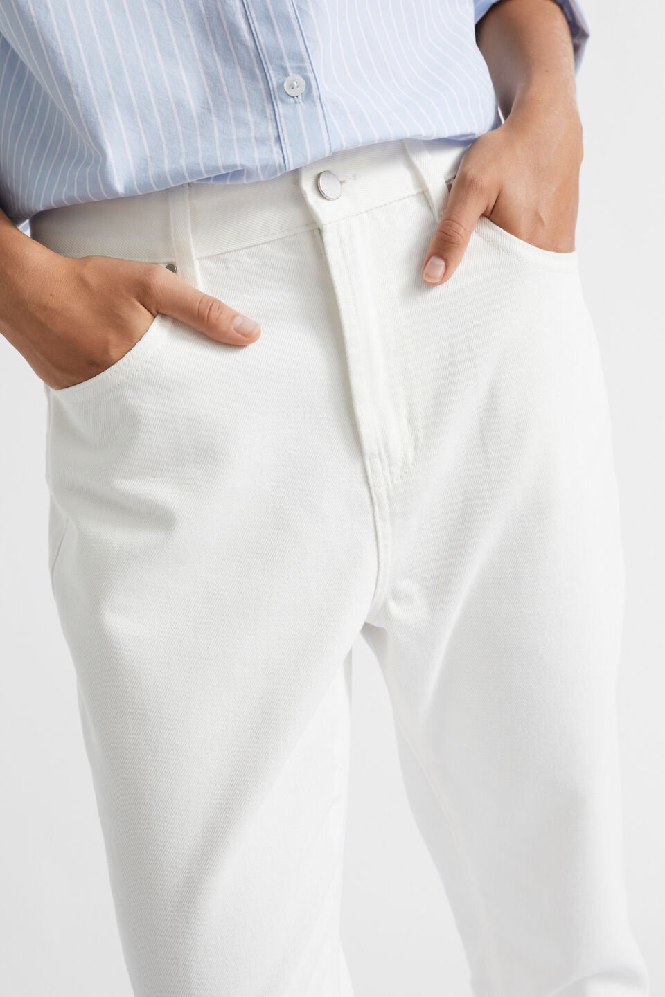 Core Cotton Slim Leg Jean  Cloud Cream