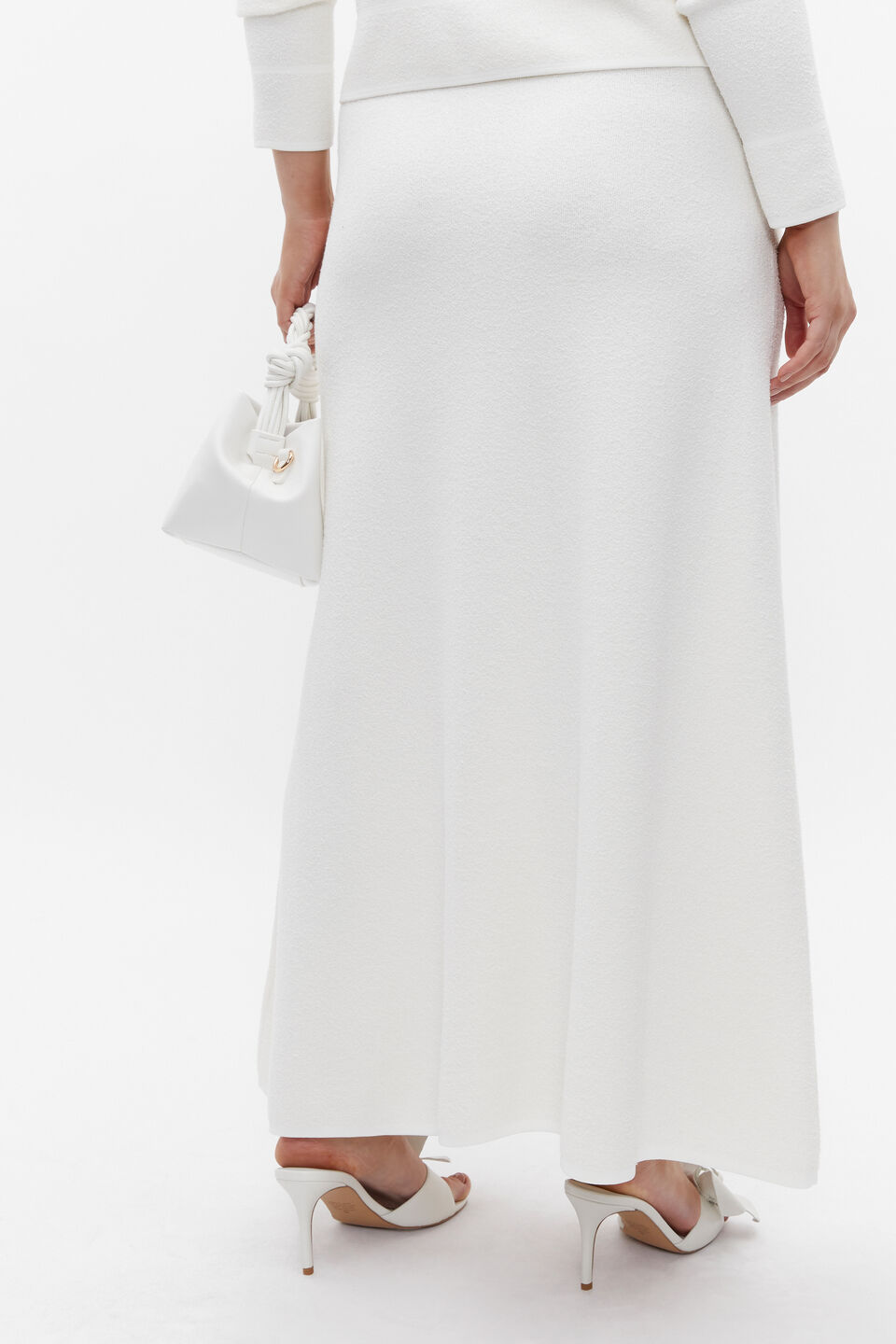 Boucle Knit Swing Skirt  Cloud Cream