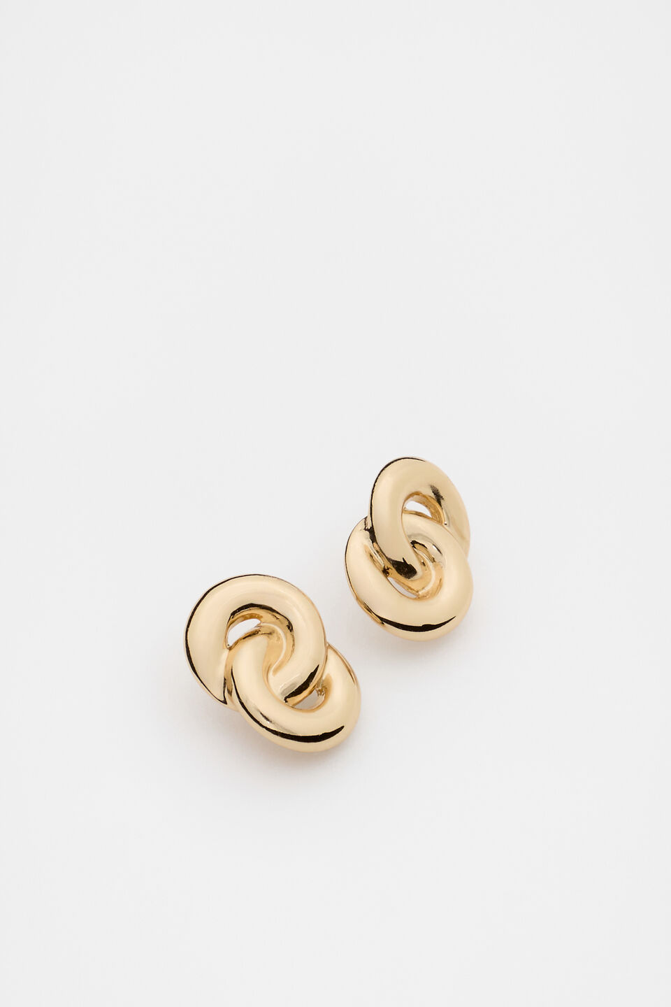 Double Circle Stud Earring  Gold