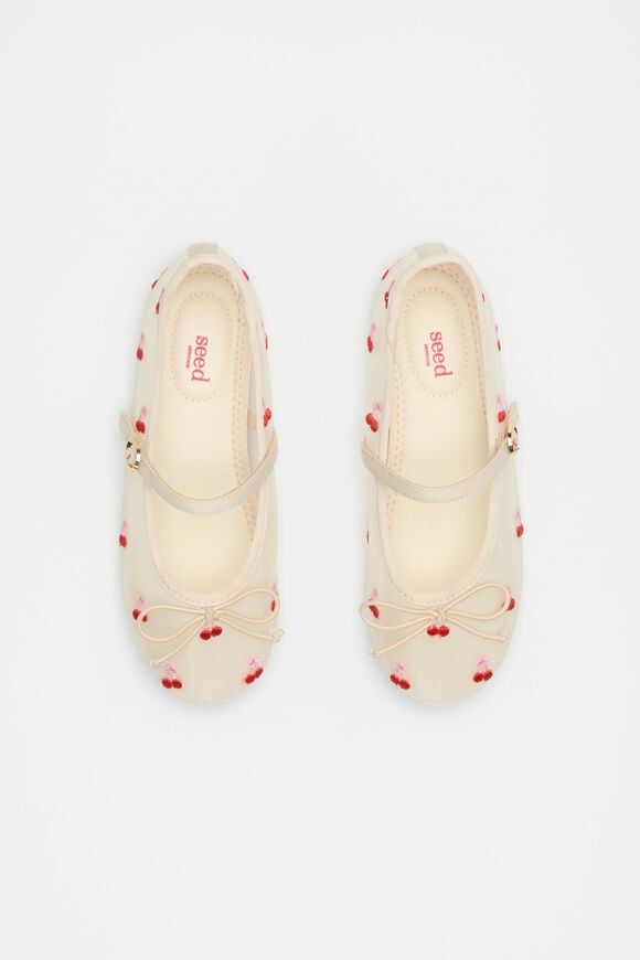 Embroidered Cherry Ballet  Canvas  hi-res