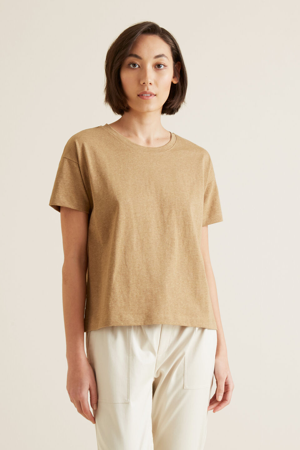 Boxy Split Hem Tee  