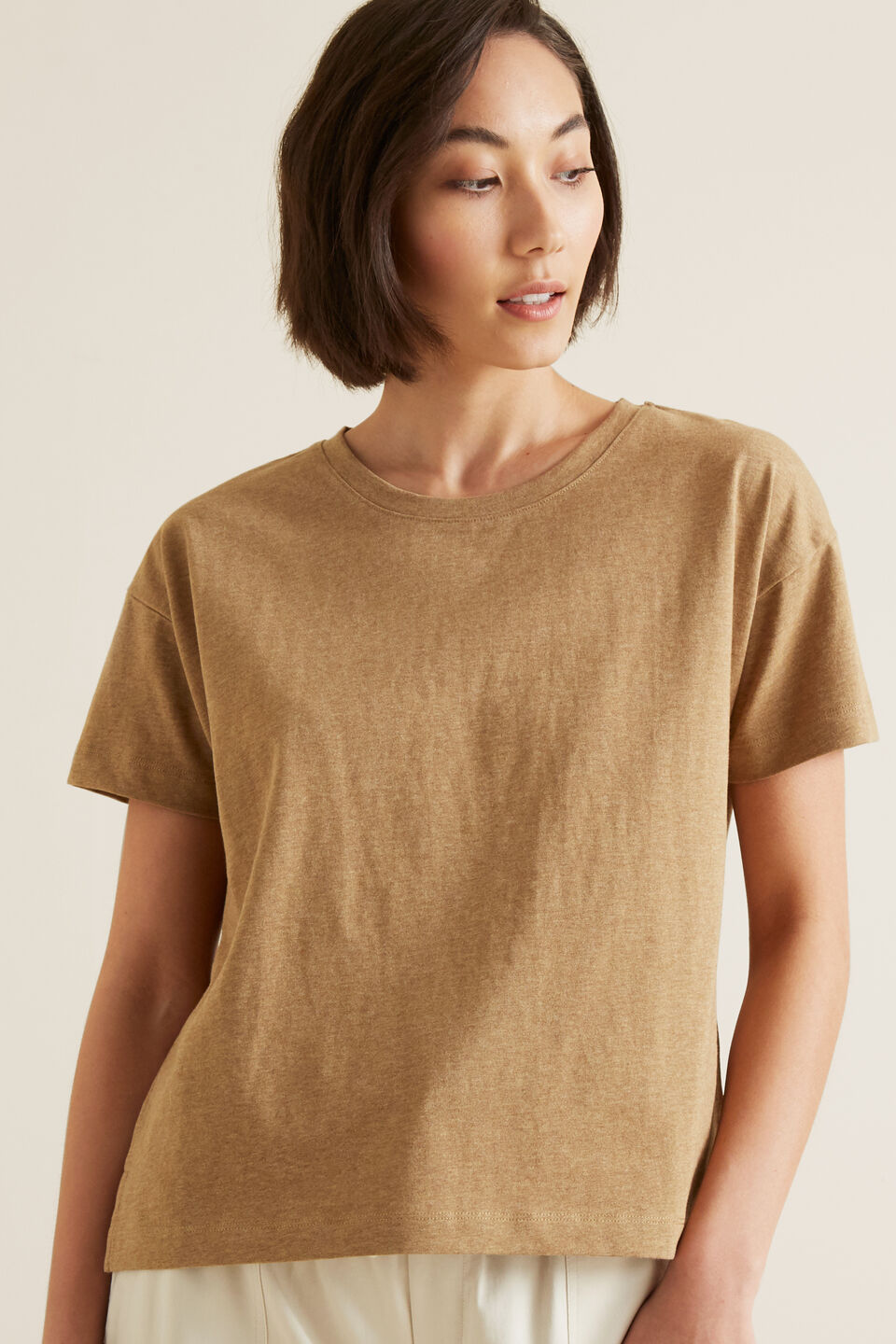 Boxy Split Hem Tee  