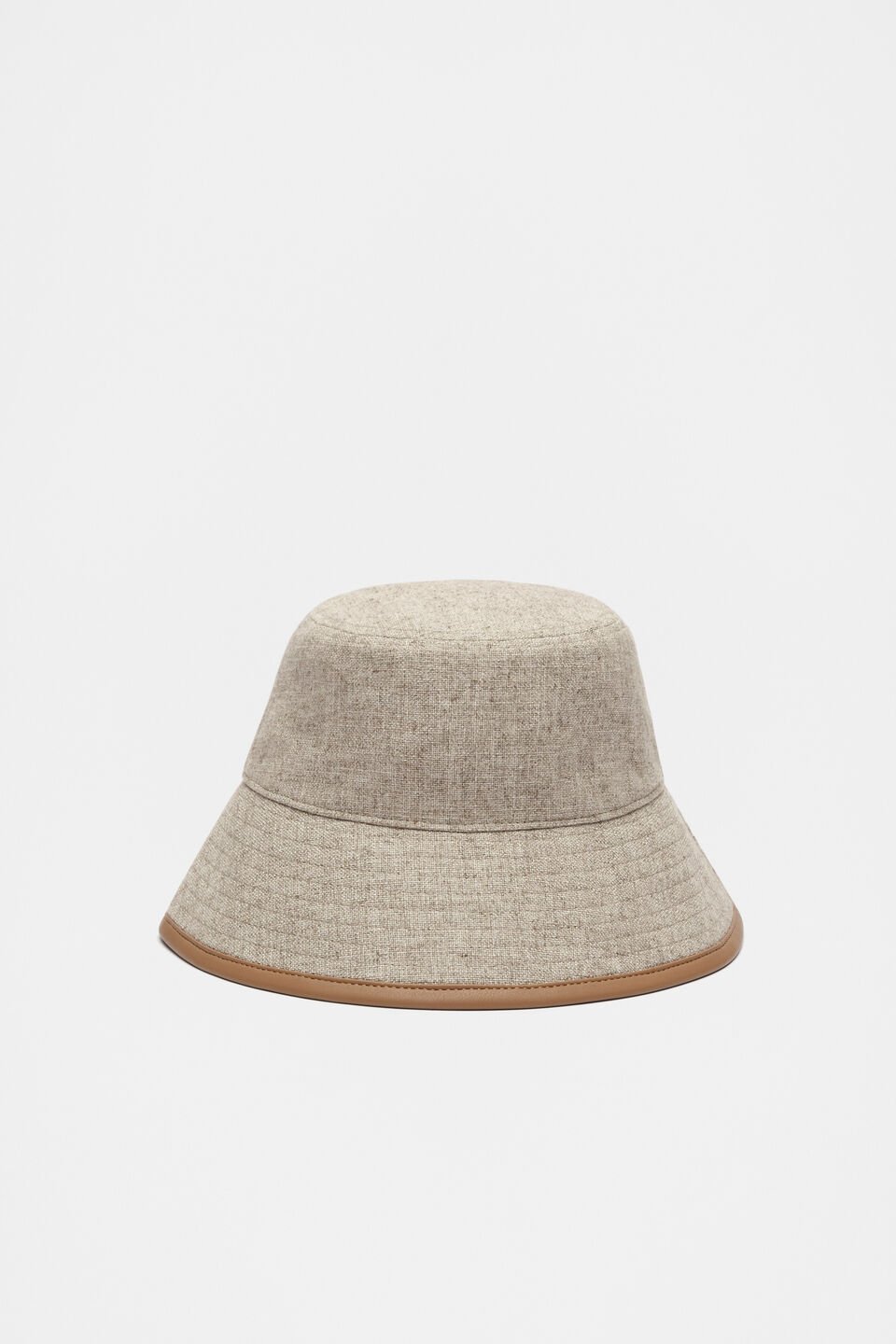 Trim Fabric Bucket Hat  Caramel