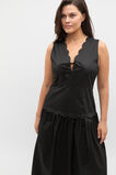 Poplin Scallop Dress  Black  hi-res