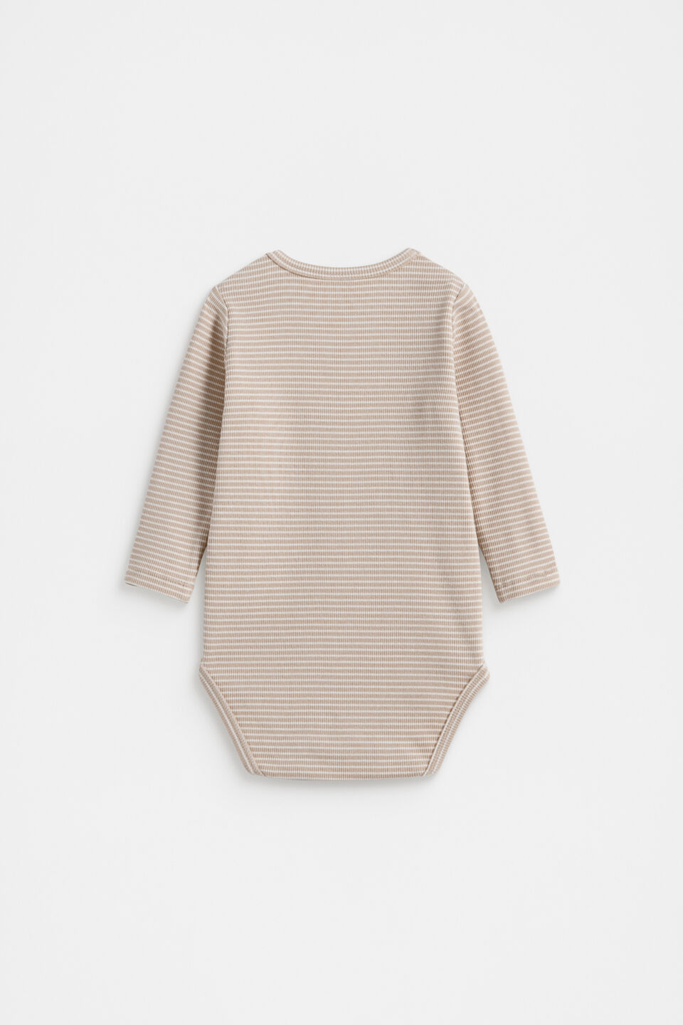 Core Rib Logo Bodysuit  Sand Stripe