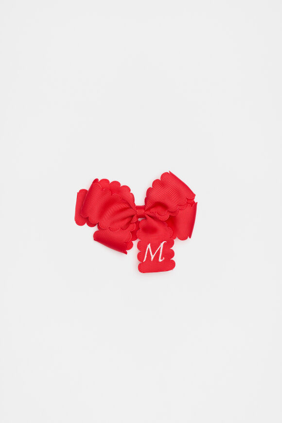 Grosgrain Initial Bow Duck Clip  M  hi-res