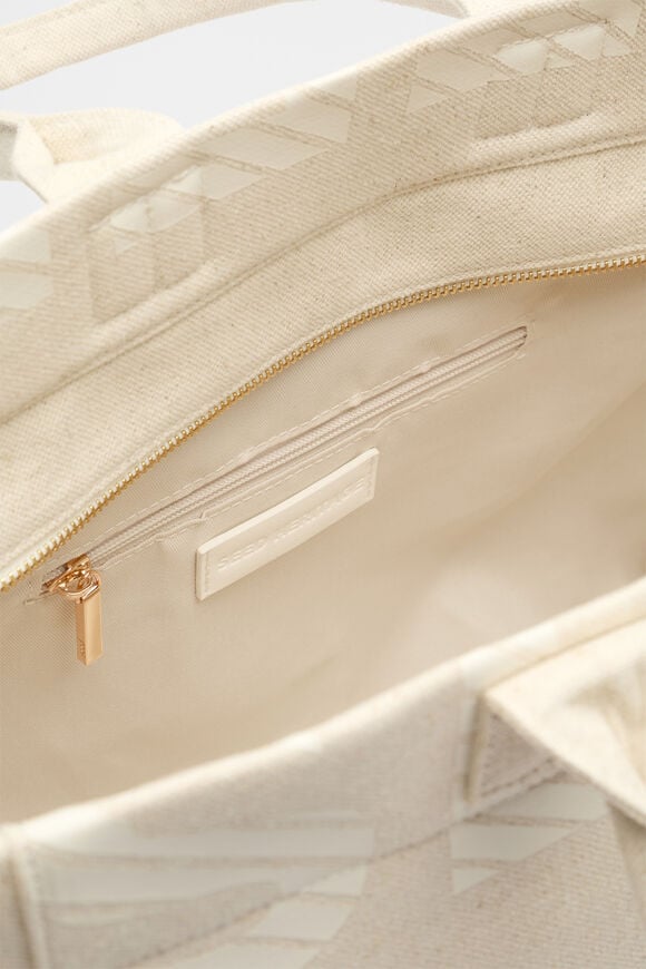 Cropped Logo Tote  Cream  hi-res