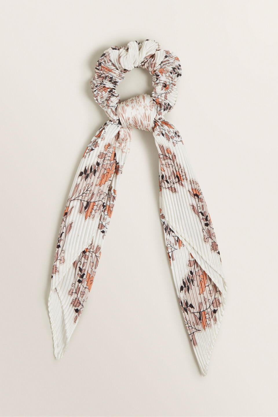 Pleated Scarf Scrunchie  