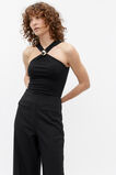 Halter Rib Tank  Black  hi-res