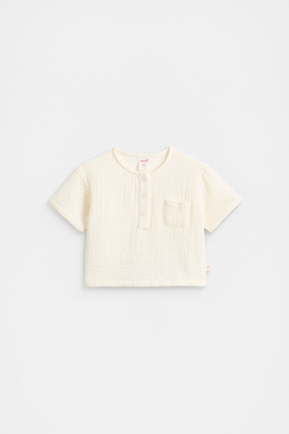 Cheesecloth Pocket Shirt  Vintage Cream  hi-res