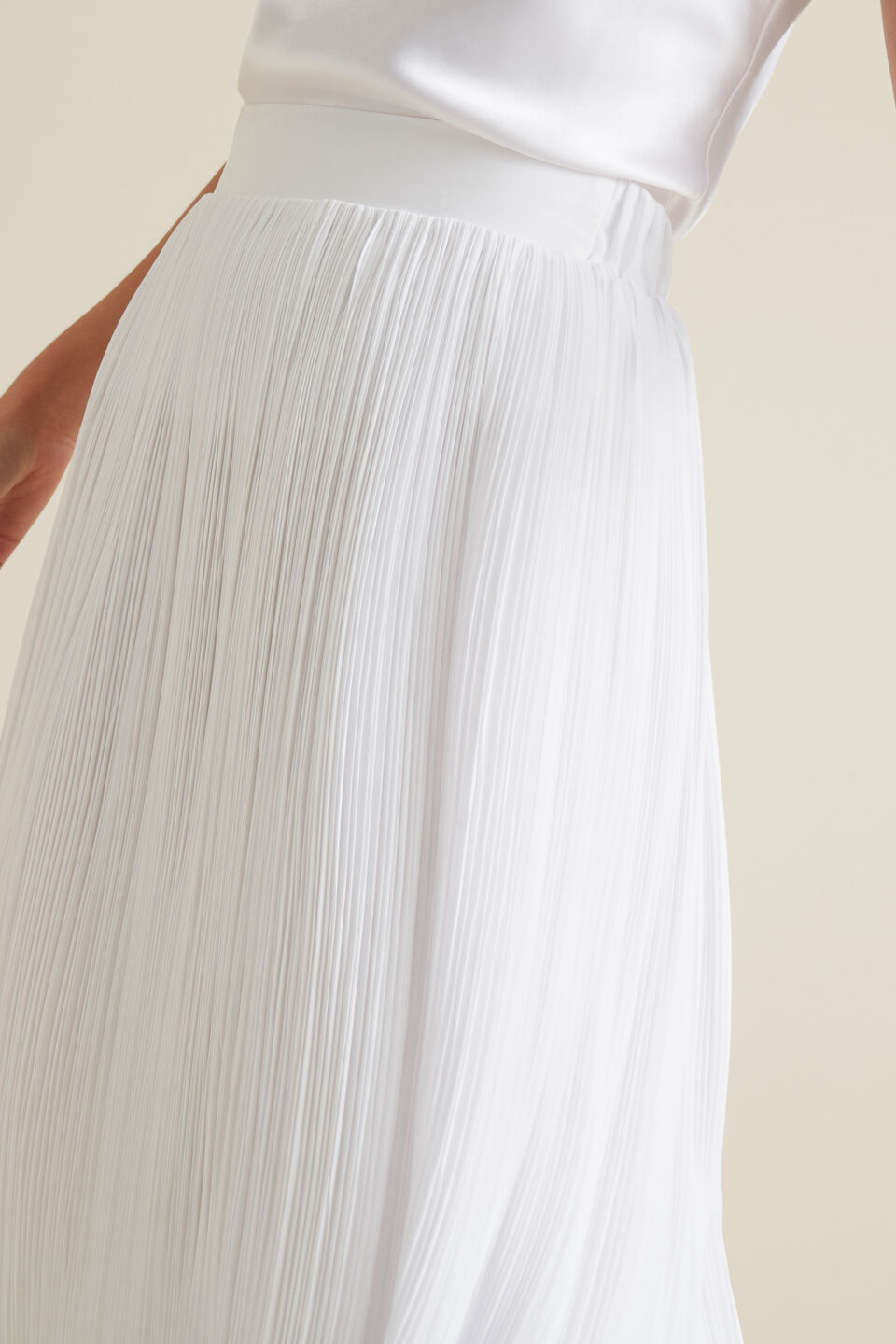 Midi Micro Pleat Skirt  