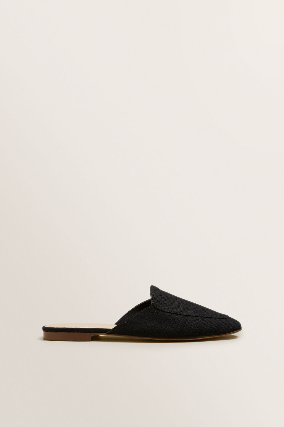 Linen Open Back Mule  