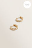 Fine Diamante Huggie Hoops  9  hi-res
