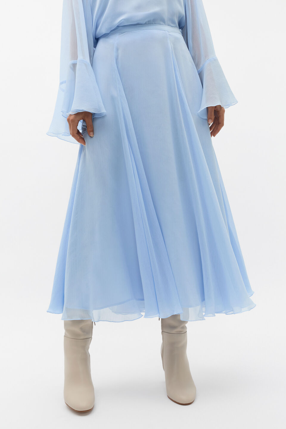 Chiffon Skirt  Ice Blue