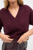  Lofty V Neck Slouch Knit  Plum Red  hi-res