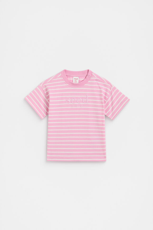 Core Stripe Tee  Candy Pink  hi-res