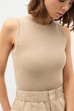Textured Cotton Knit Top  Iced Latte  hi-res