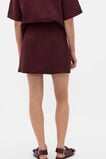 Linen Wrap Skort  Plum Red  hi-res