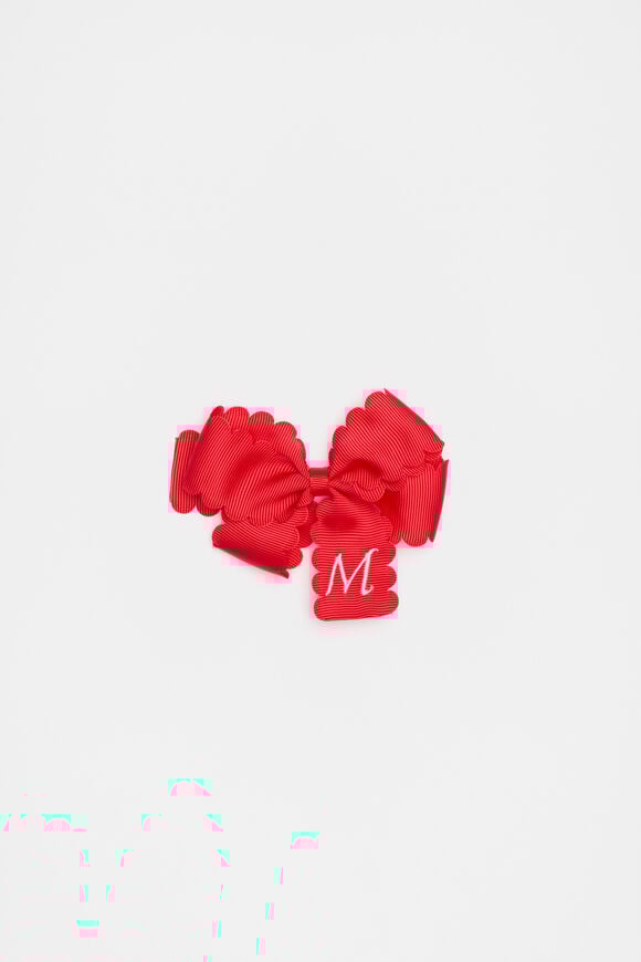 Grosgrain Initial Bow Duck Clip  M  hi-res