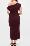 Boucle Fitted Knit Dress  Plum Red  hi-res