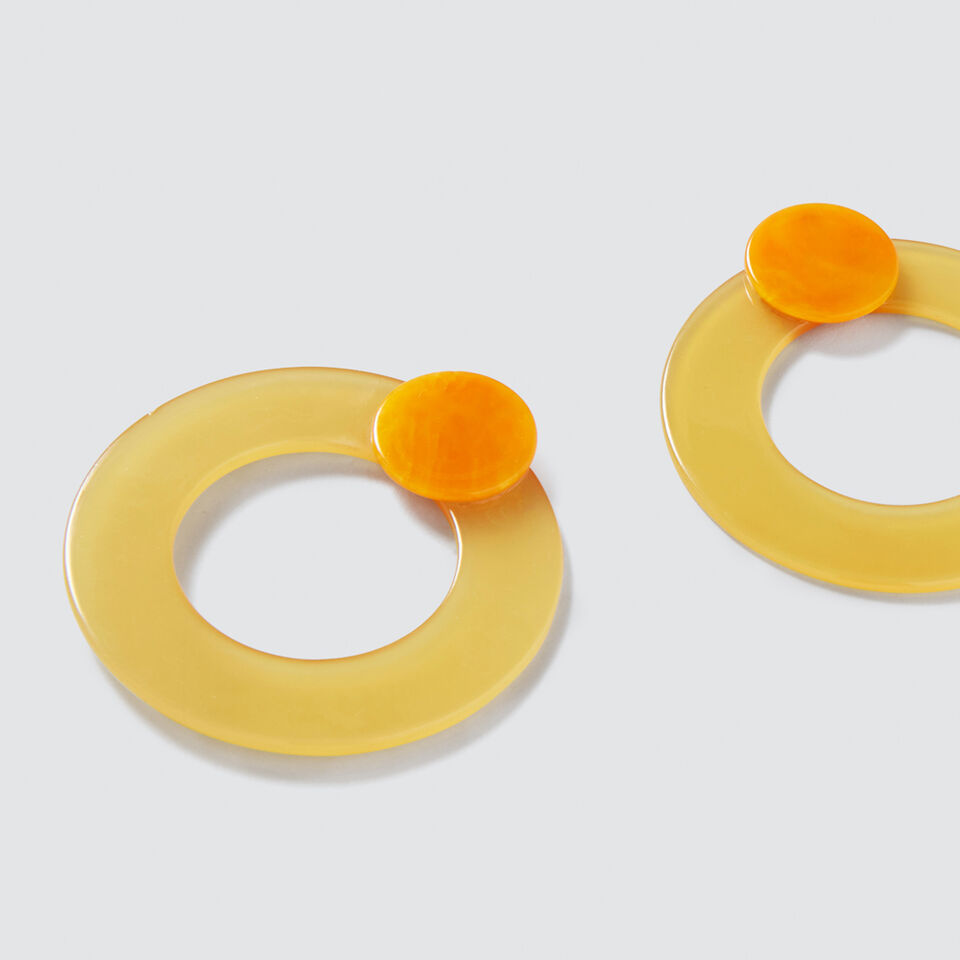 Resin Circle Earrings  