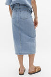 Denim Midi Pintuck Skirt  Vintage Wash  hi-res