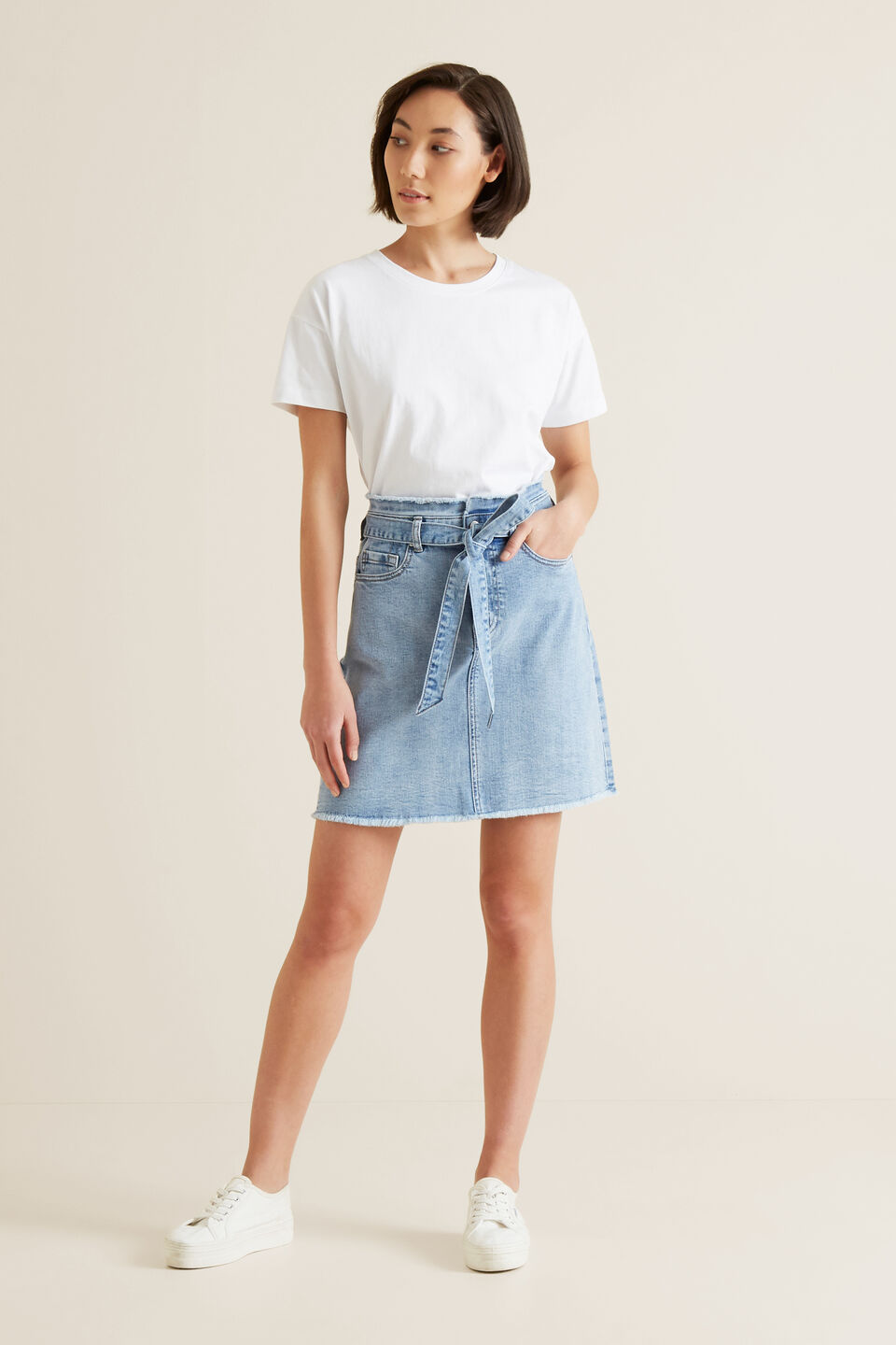 Boxy Split Hem Tee  