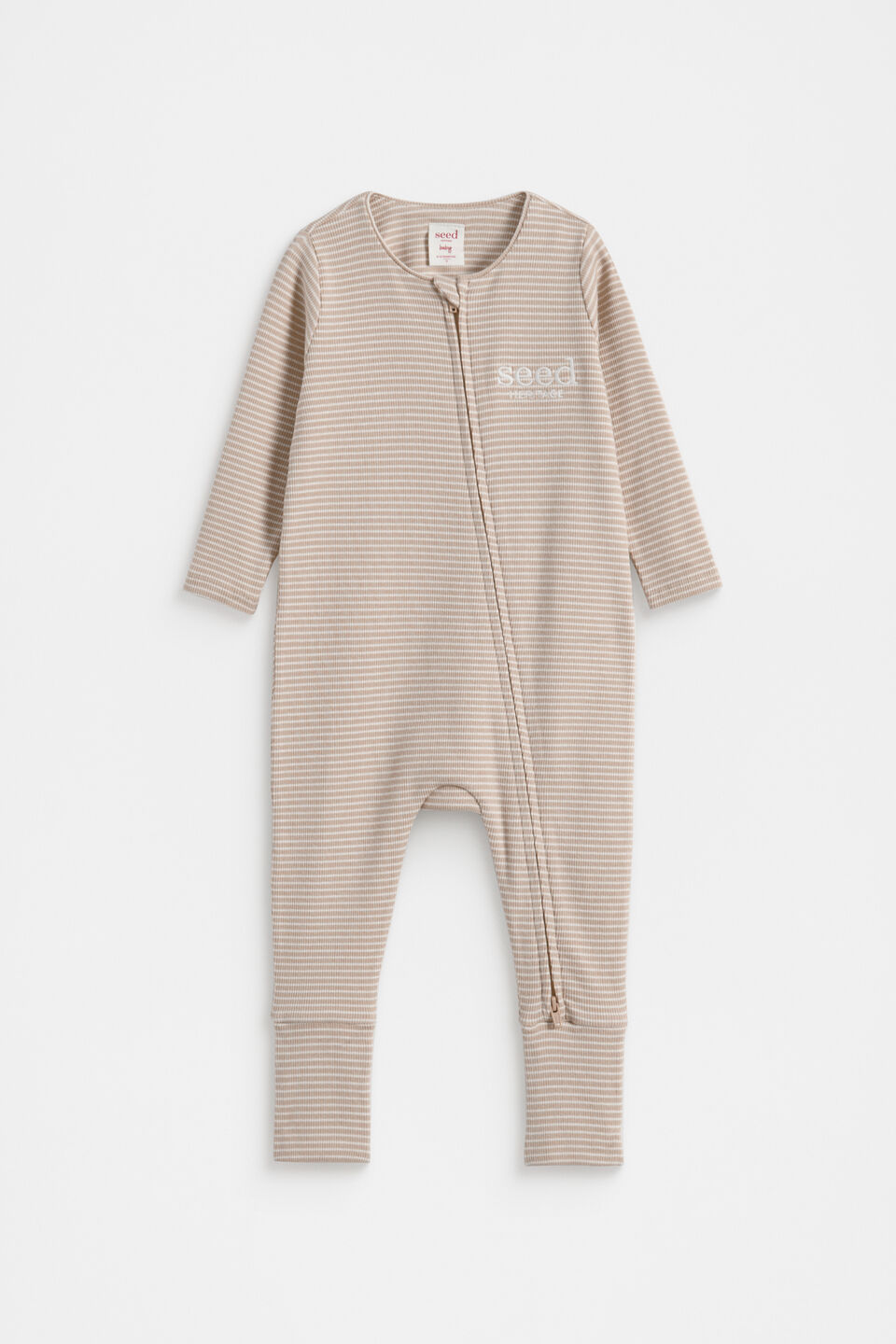 Core Logo Zipsuit  Sand Stripe