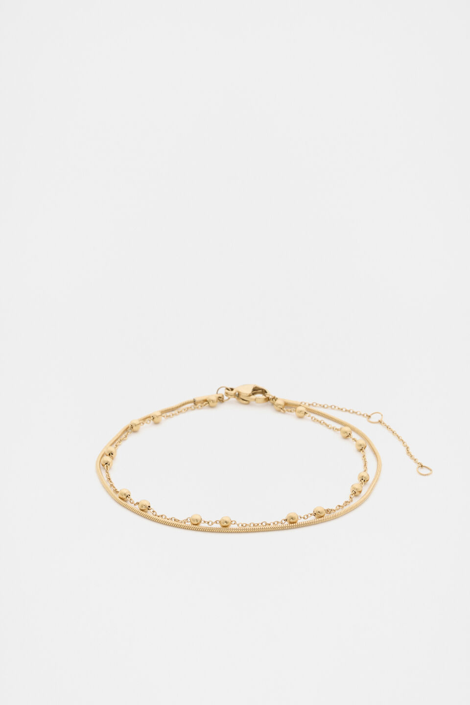 Waterproof Double Chain Bracelet  Gold