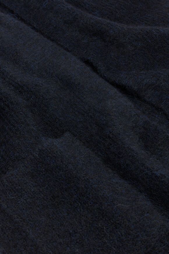 Rib Knit Mid Length Poncho  Twilight Blue  hi-res