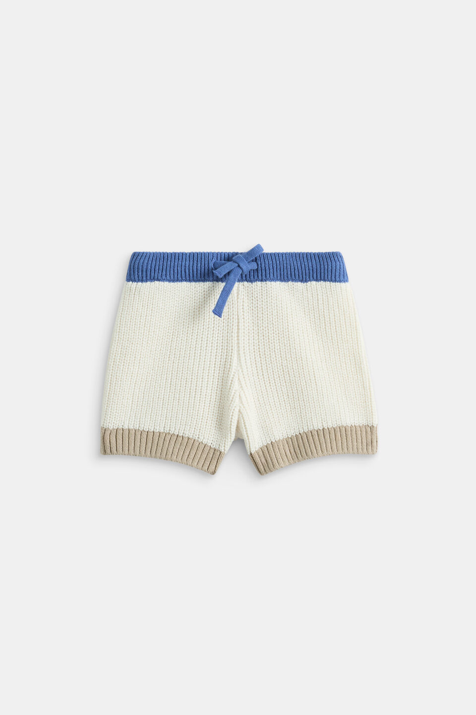 Colourblock Knit Short  Mid Blue