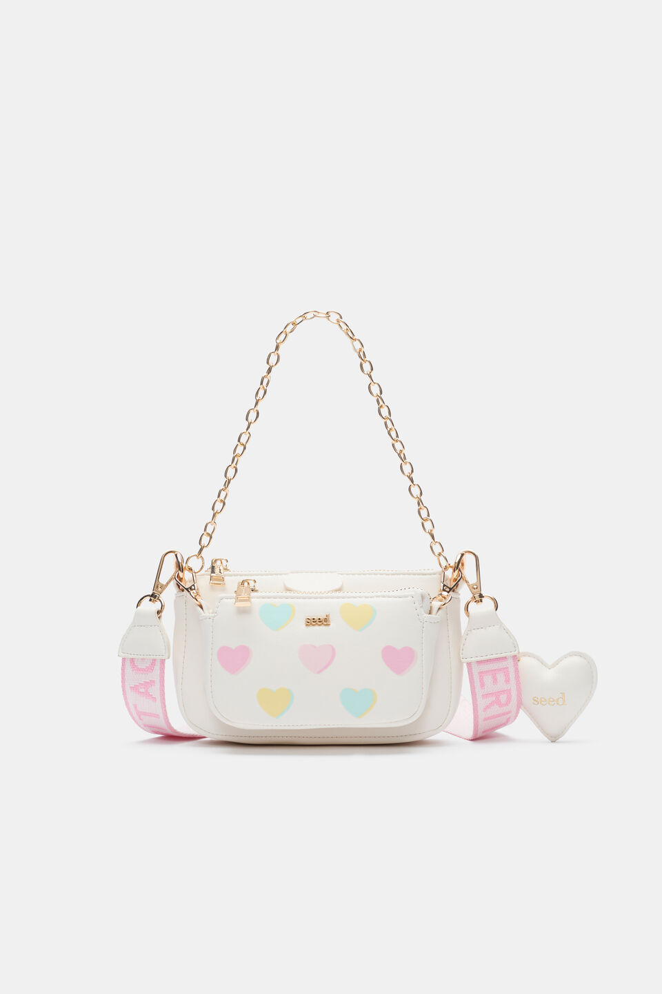 Hearts Hybrid Crossbody Bag  Classic Cream