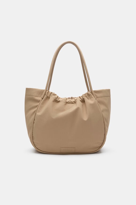 Ruched Essential Tech Tote  Sandstone  hi-res