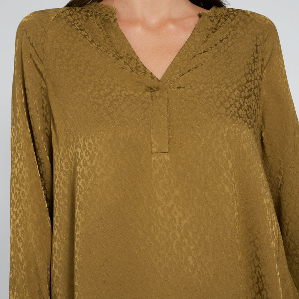 Animal Jacquard Blouse  