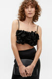 Sateen Rosette Bustier  Black  hi-res