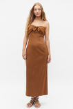 Tie Front Strapless Midi Dress  Cinnamon Spice  hi-res
