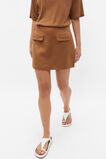Core Linen Mini Skirt  Cinnamon Spice  hi-res