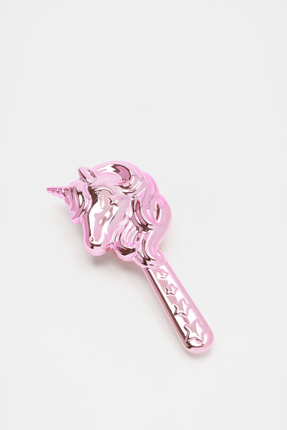 Large Unicorn Hair Brush  Pink  hi-res