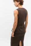Milano Crepe Knit Vest  Dark Espresso  hi-res