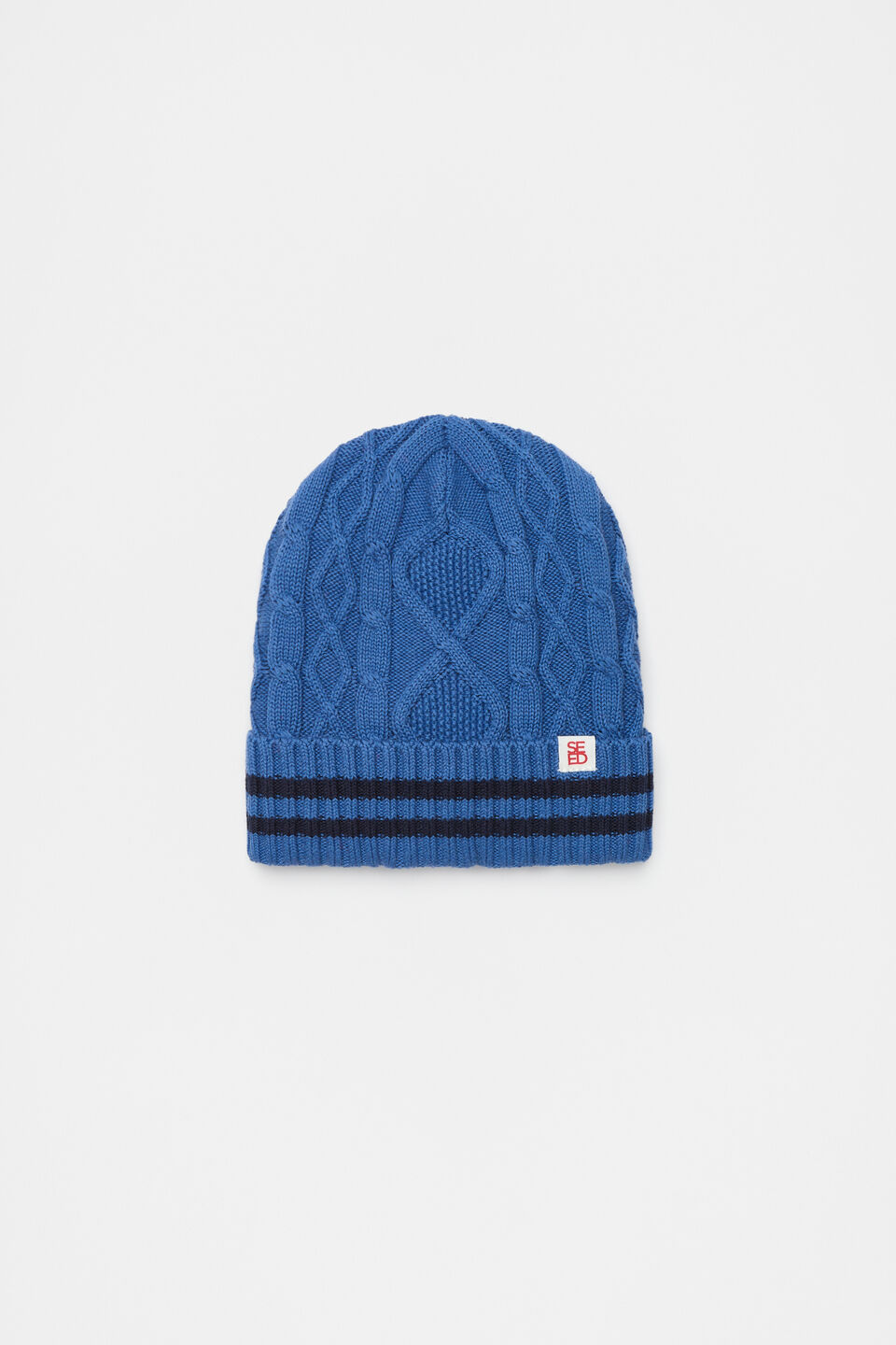 Cable Knit Beanie  Moody Blue