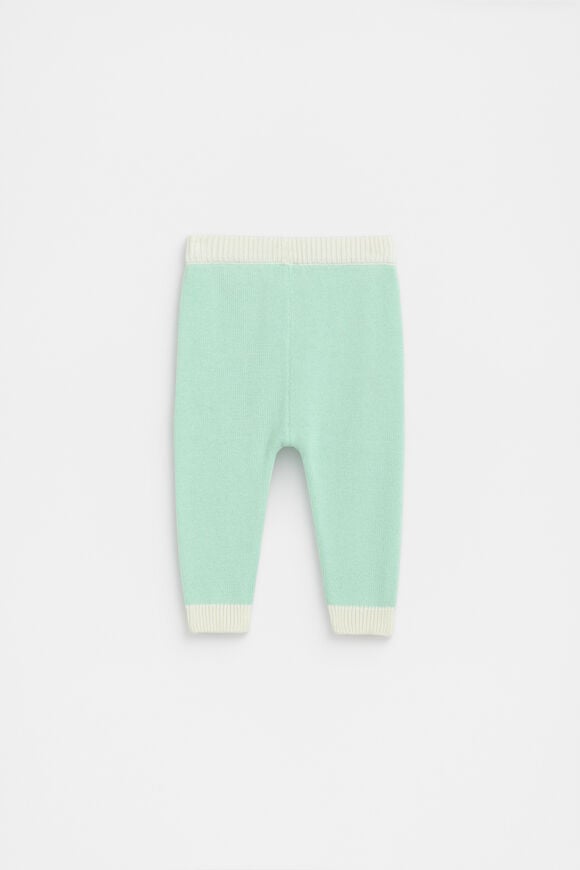Colourblock Knit Legging  Mint  hi-res