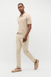 Ribbed Knit Polo  Almond  hi-res
