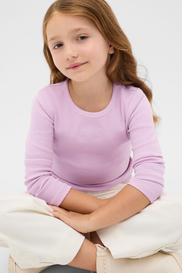 Core Logo Rib Tee  Orchid  hi-res